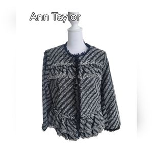 𝅺ANN Taylor Tweed Peplum Jacket Size 10P